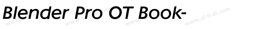 Blender Pro OT Book字体转换